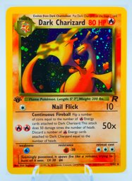 PSA-READY 1ST ED DARK CHARIZARD TEAM ROCKET SET HOLOGRAPHIC POKEMON CARD!!!