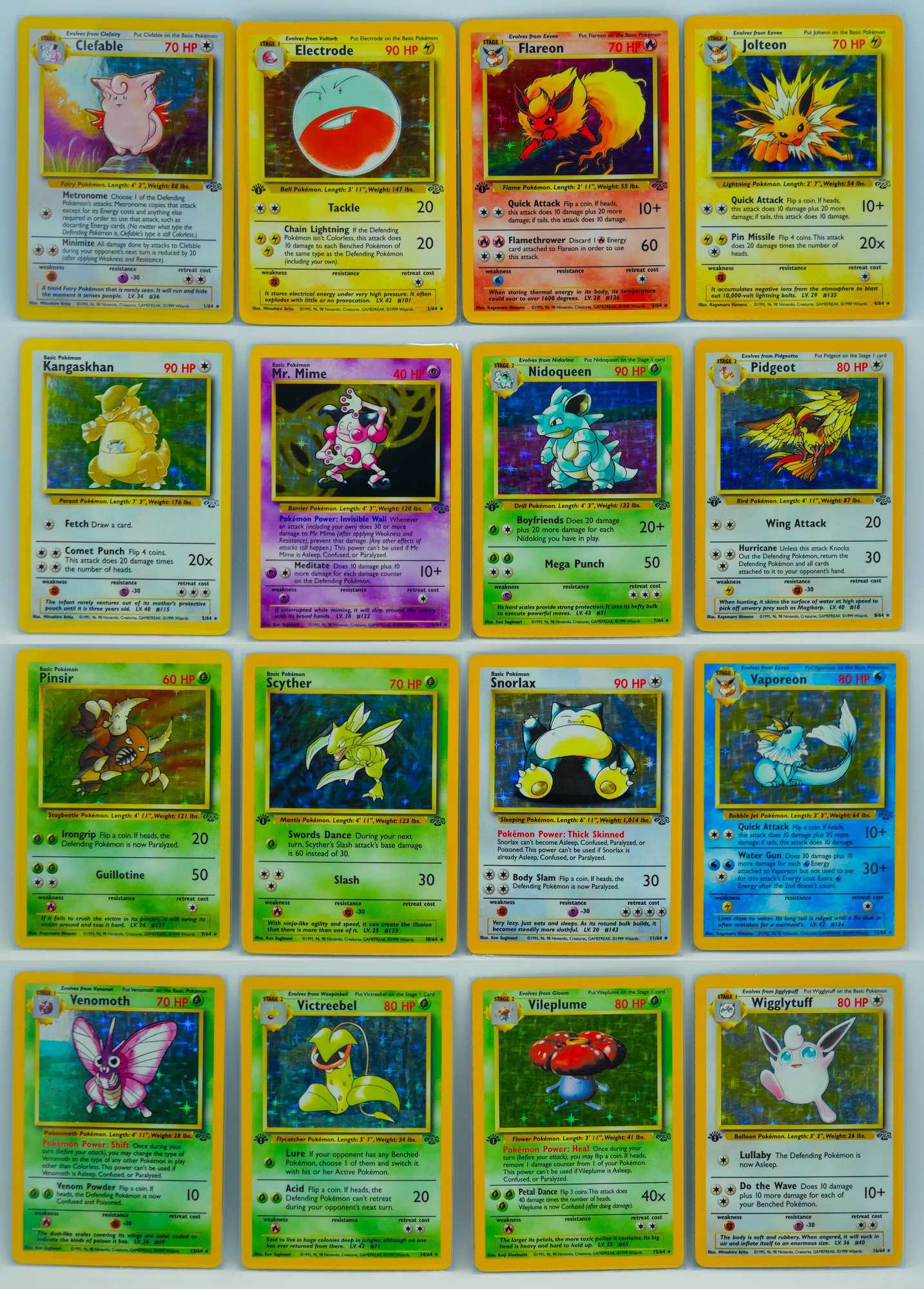 LAST MIN ADDITION!! COMPLETE 1ST ED & UNLIMITED JUNGLE POKEMON SET - VERY  CLEAN!!!! #6978 | Auctionninja.com