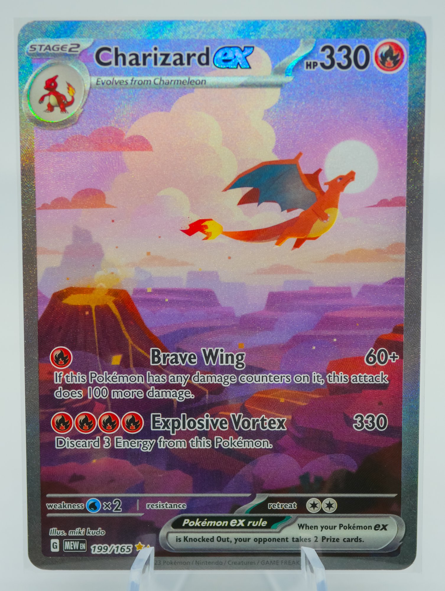foil charizard pokemon card - ex 161 - Scarlet Violet Black Star Promo Captured in a crystal Pokemon Card - Dragon Frontiers
