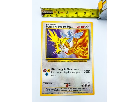 WOW!!! **VERY RARE** NM-M 5X7 JUMBO Pokemon The Movie 2000 LEGENDARY BIRDS PROMO  CARD #1864 | Auctionninja.com