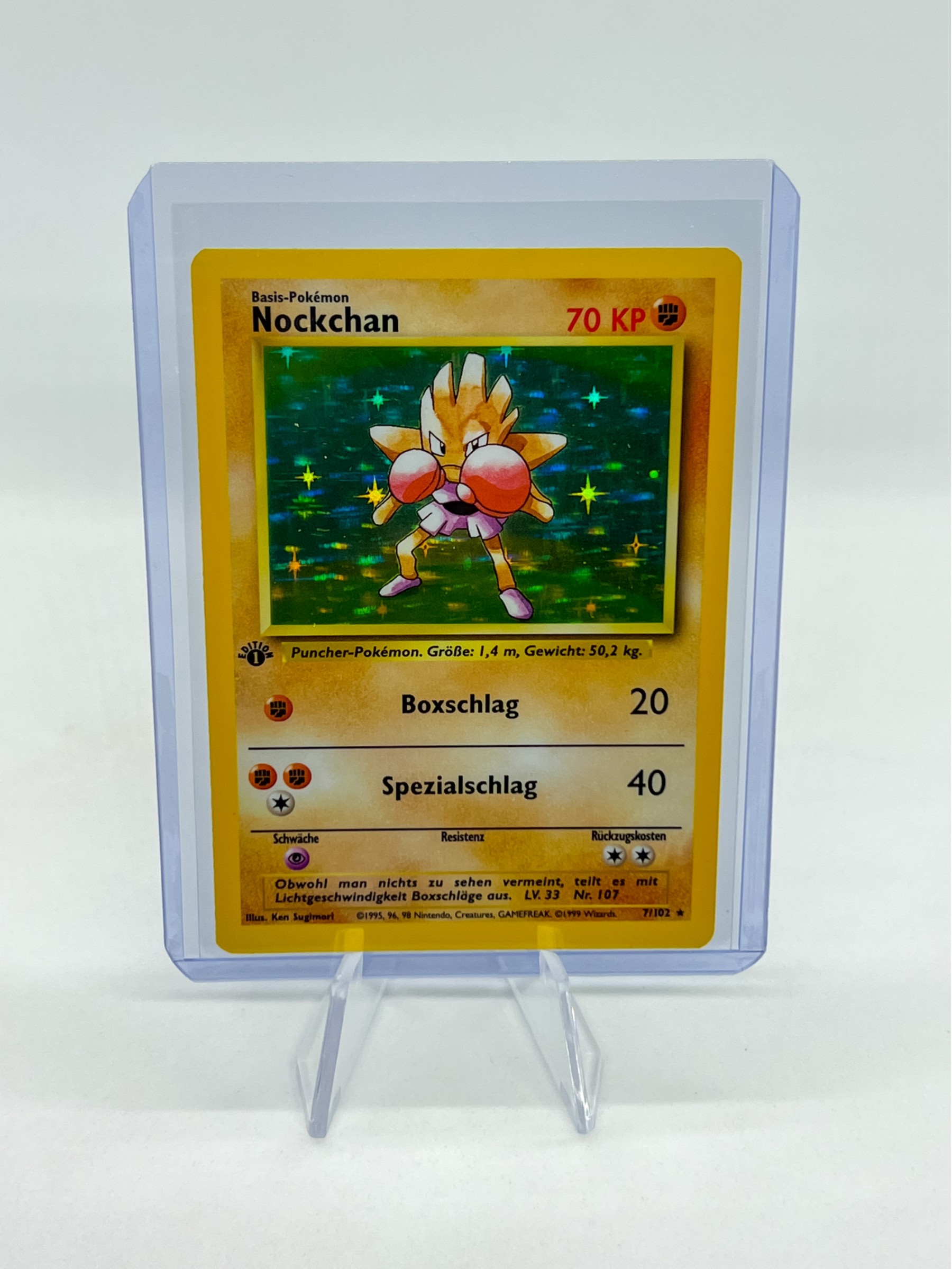 1ST EDITION Base Set HITMONCHAN Holographic Pokemon Card!!! PSA 9? 10??  (German) #2399 | Auctionninja.com