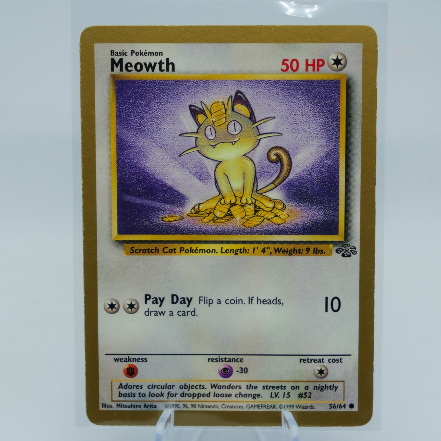 GOLD BORDER Meowth "FRUIT ROLL UP PROMO" JUNGLE SET POKEMON CARD!!! (2 Of  2)! #2892 | Auctionninja.com