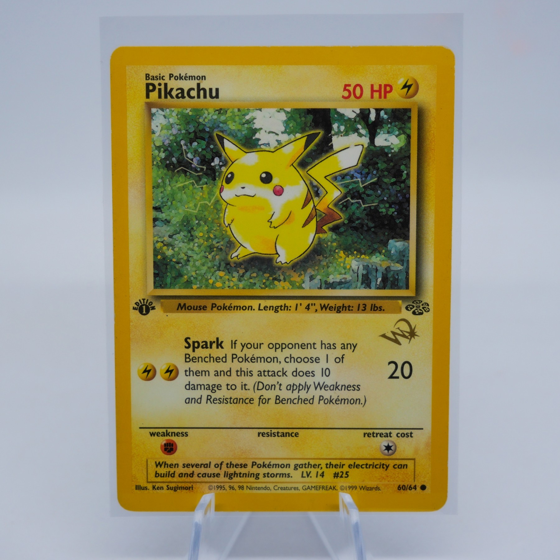 EXTREMELY RARE 1st Edition Pikachu WIZARDS OF THE COAST STAMP