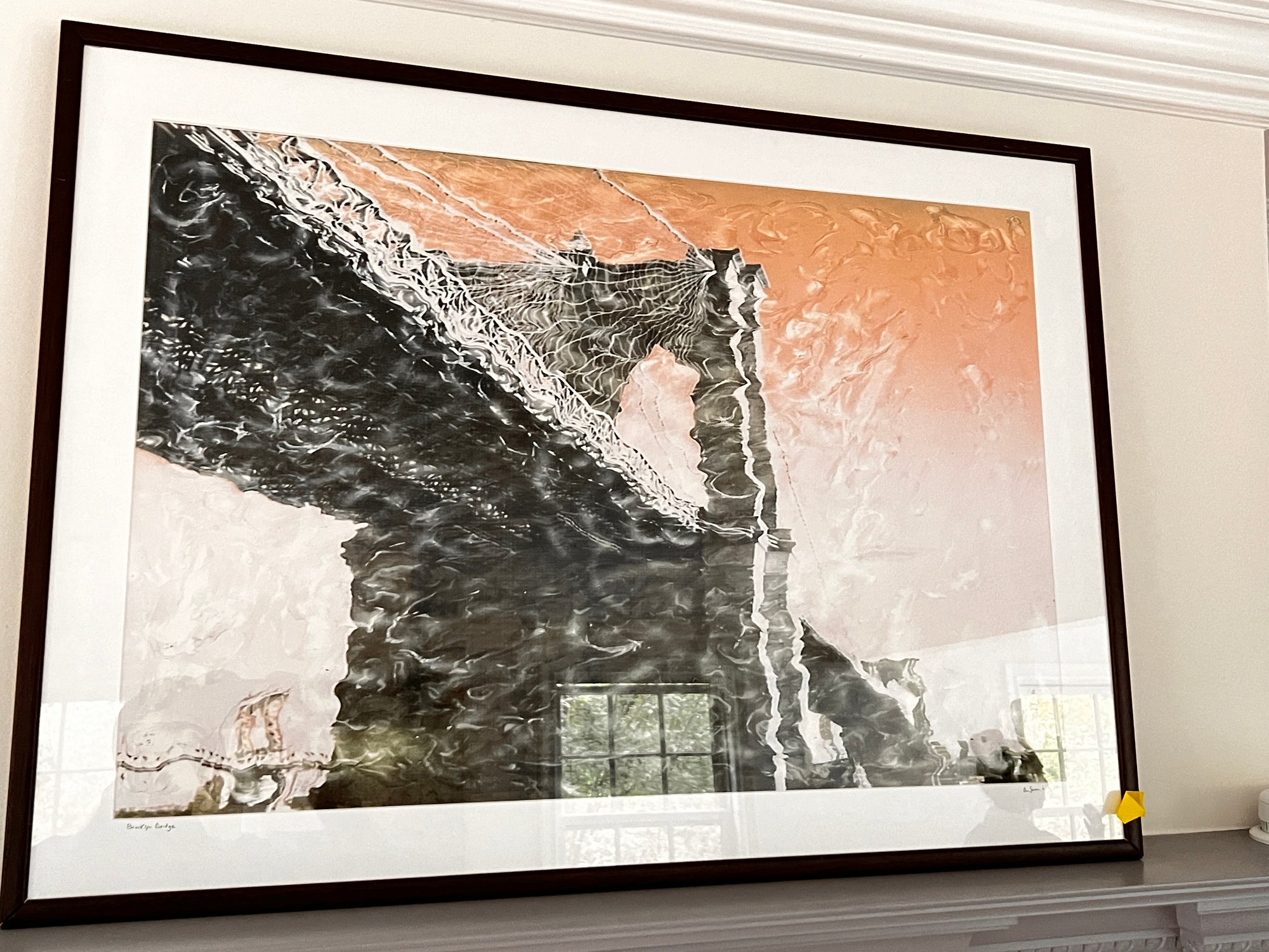 (ART-21) FRAMED NY BROOKLYN BRIDGE ART PRINT - UNIQUE RENDERING - 41 ...