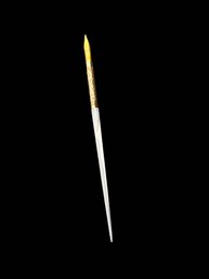 (A-43) ANTIQUE LEROY W FAIRCHILD GOLD FILLED & MOTHER OF PEARL DIP FOUNTAIN PEN