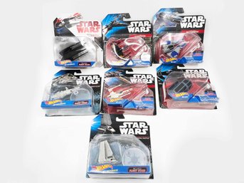 (D-44) VINTAGE LOT OF 7 STAR WARS HOT WHEELS SEALED COLLECTABLES-SEE BELOW