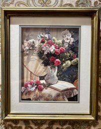 (UB-4) FLORAL FRAMED ART PRINT - 15' BY 13'