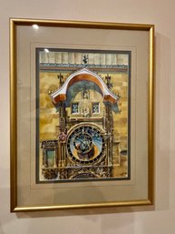 (UBR) FRAMED PRINT PRAGUE ASTRONOMICAL CLOCK - 16' BY 20'