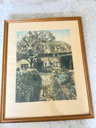 (A-63) VINTAGE FRAMED AND NUMBERED WALLACE NUTTING ART WORK-'ALL SUNSHINE'-APPROX. 22' X 18'