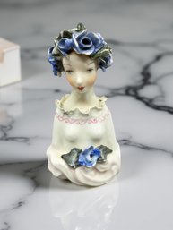 (A-56) VINTAGE CORDEY HAND PAINTED DELICATE PORCELAIN VICTORIAN LADY-NUMBERED ON BOTTOM
