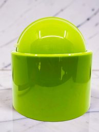 (A-10) VINTAGE MID CENTURY MODERN LIME GREEN PLASTIC ICE BUCKET W/HALF DOME-DOME MASTER
