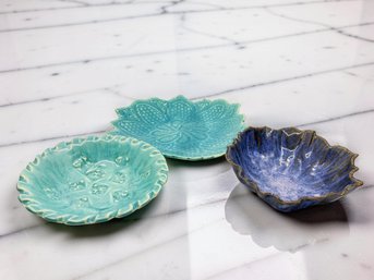 (A-80) VINTAGE SIGNED TRIO OF  HAND MADE CERAMIC ITEMS AS SHOWN