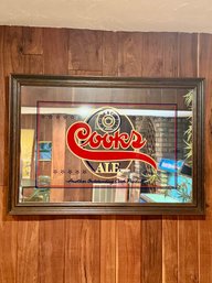(BASE) VINTAGE COOKS ALE MIRRORED BAR SIGN, FRAMED- 40' BY 28'
