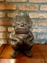 (B-4) VINTAGE MEXICAN CLAY POTTERY  FIGURAL IDOL - 14'