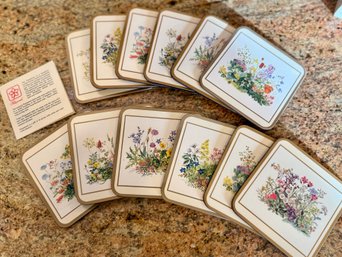 (A-200) TWO VINTAGE SETS OF 6 OF PIMPERNEL, U.K. CORK BACKED COASTERS - WITH BOXES