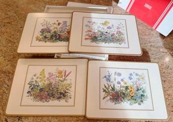 (A-201) THREE VINTAGE SETS OF 4 OF PIMPERNEL, U.K. CORK BACKED PLACEMATS - WITH BOXES, 12' BY 9.5'
