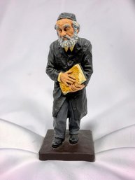 (A-14) VINTAGE 1973 HAND PAINTED FIGURINE-DAVID KAPLAN NUMBERED-JEWISH MAN-APPROX. 12' TALL