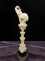(A-22) VINTAGE CARVED NEOCLASSICAL RESIN EEPHANT-APPROX. 22' TALL-POSSIBLY ITALY