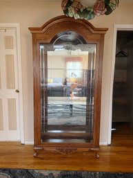 (UPBR) VINTAGE GLASS FRONT DISPLAY CABINET WITH EIGHT GLASS SHELVES- APPROX: 76' BY 44'