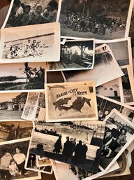 (PH-24) COLLECTION OF 24 VINTAGE WWII PHOTOS, WAR, CHRISTMAS, DIRIGIBLE, SAIPAN RATIONS