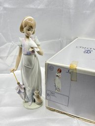 (A-6) VINTAGE LLADRO-'SUMMER STROLL'-#7611-ORIGINAL BOX-APPROX. 9' TALL-SPAIN
