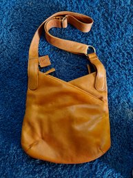 (BAG-15) VINTAGE CAGOOD MARKY LEATHER HANDBAG - 11' BY 12'