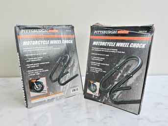 (A-69) PAIR OF NEW IN BOX PITTSBURGH MOTORCYCLE WHEEL CHOCK'S