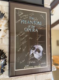 (HALL) VINTAGE PHANTOM OF THE OPERA POSTER HAND SIGNED BY CAST, MAJESTIC THEATER - 18' BY 26'