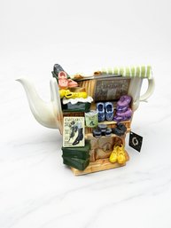 (A-39) VINTAGE HANDMADE & PAINTED DEVON POTTERY PAUL CARDEW-'SHOE MARKET STALL'