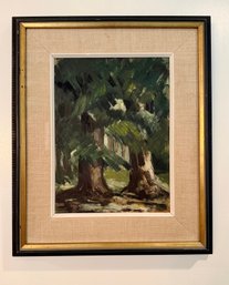 (LR) ORIGINAL FRAMED OIL ON CANVAS PAINTING BY ALBERT-EDOUARD CHAZALVIEL (FRENCH 1912-) - 21' BY 25'