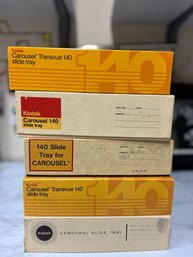 (PHOTO20) FIVE CAROUSEL BOXES OF VINTAGE AMATEUR PHOTOS SLIDES - VACATIONS 1960'S & '70'S