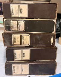 (PHOTO21) FIVE CAROUSEL BOXES OF VINTAGE AMATEUR PHOTOS SLIDES - EUROPEAN VACATIONS 1960'S & '70'S