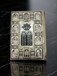 (J-28) VINTAGE 1967  SIDDUR AVODAT ISRAEL-JEWISH/ENGLISH SILVER TONED COVER PRAYER BOOK-INSCRIBED