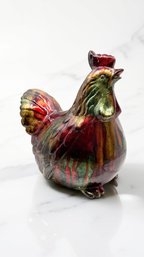 (K-2) CERAMIC CROWING ROOSTER-APPROX. 12' X 11'-DECORATIVE ITEM