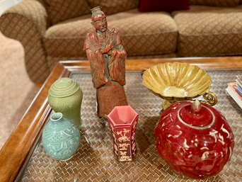 (BA-1) COLLECTION OF SIX DECORATIVE ACCENT PIECES - 6' -17'