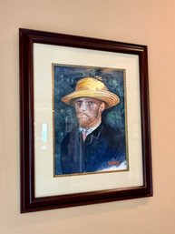 (DEN) HAND PAINTED PORTRAIT DEPICTING VAN GOGH IN HIS STYLE - SIGNED HOWARD '99 - 20' BY 24'