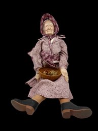 (A-35) VINTAGE PORCELAIN FIGURINE-GRANDMA DOLL-APPROX. 24'LONG