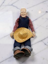 (A-36) VINTAGE PORCELAIN DOLL-GRANDPA-APPROX. 24' LONG