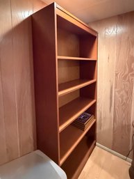 (Base) FIVE SHELF PRESSED WOOD BOOKCASE - APPROX: 36' BY 82'