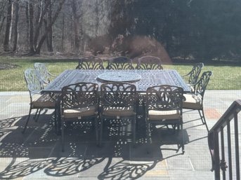 (YARD) CAST ALUMINUM - APPROX: 64' BY 52' BY 31' - SHOWS WEAR