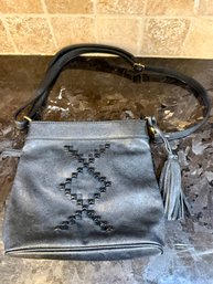 (HB-3) VINTAGE CARLOS LEATHER HANDBAG - 10' BY 10'