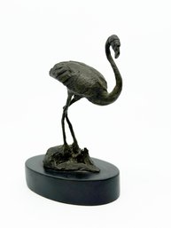 (A-50) VINTAGE MODERNIST BRONZE SCULPTURE  BY PINO CONTI (1915-1997) 'EGRET' APPROX. 6' TALL