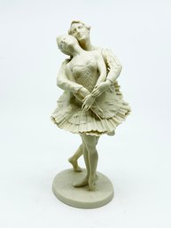 (A-37) VINTAGE 1977 FRANKLIN PORCELAIN 'SWAN LAKE' ROYAL BALLET SCULPTURE-BISQUE PORCELAIN-NUMBERED-9.5' T