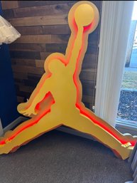 Huge Michael Jordan // Nike Neon Advertising Sign  Works!
