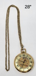 28' Gold Tone Time Piece Necklace