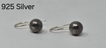 Sterling Silver .925 Wire Ball Earrings