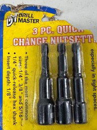 3 Piece Nut Set, Nut Shank 1/4', 3/8' 316' Socket