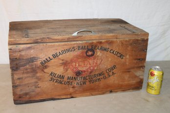 Killian Ball Bearings Covered Advertising Wooden Box, 23x12x11'H  (104)