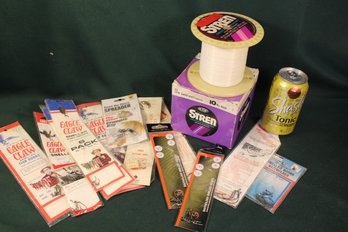 12 Packs Of Fishing  Hooks & 10 Lb. Test Fishing Line  (108)