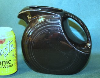 Antique Fiesta Black Pottery Pitcher, 7H  (10)